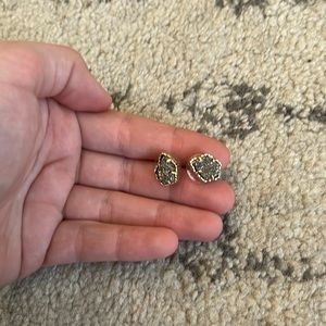Kendra Scott Gold and Platinum Druzy Tessa Earrings